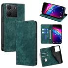 For TCL 503 4G RFID Anti-theft Brush Magnetic Leather Phone Case(Green) - 1
