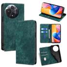 For TCL 60R 5G RFID Anti-theft Brush Magnetic Leather Phone Case(Green) - 1