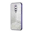 For OnePlus 8 Gradient Glitter Powder Electroplated Phone Case(Purple) - 1