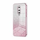 For OnePlus 8 Gradient Glitter Powder Electroplated Phone Case(Pink) - 1