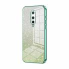 For OnePlus 8 Gradient Glitter Powder Electroplated Phone Case(Green) - 1