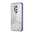 For OnePlus 8 Pro Gradient Glitter Powder Electroplated Phone Case(Purple) - 1