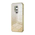 For OnePlus 8 Pro Gradient Glitter Powder Electroplated Phone Case(Gold) - 1