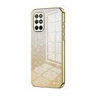 For OnePlus 8T Gradient Glitter Powder Electroplated Phone Case(Gold) - 1