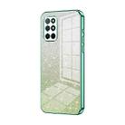 For OnePlus 8T Gradient Glitter Powder Electroplated Phone Case(Green) - 1