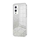 For OnePlus 9 Gradient Glitter Powder Electroplated Phone Case(Transparent) - 1