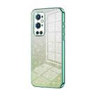 For OnePlus 9 Pro Gradient Glitter Powder Electroplated Phone Case(Green) - 1