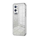 For OnePlus 9 Pro Gradient Glitter Powder Electroplated Phone Case(Silver) - 1