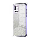 For OnePlus 9R Gradient Glitter Powder Electroplated Phone Case(Purple) - 1