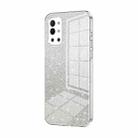 For OnePlus 9R Gradient Glitter Powder Electroplated Phone Case(Transparent) - 1