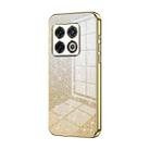 For OnePlus 10 Pro Gradient Glitter Powder Electroplated Phone Case(Gold) - 1