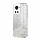 For OnePlus Ace / 10R Gradient Glitter Powder Electroplated Phone Case(Transparent) - 1