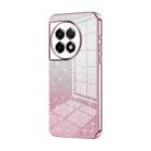 For OnePlus Ace 2 / 11R Gradient Glitter Powder Electroplated Phone Case(Pink) - 1