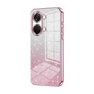 For OnePlus Ace 2V / Nord 3 Gradient Glitter Powder Electroplated Phone Case(Pink) - 1