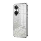 For OnePlus Ace 2V / Nord 3 Gradient Glitter Powder Electroplated Phone Case(Silver) - 1