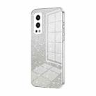 For OnePlus Nord 2 5G Gradient Glitter Powder Electroplated Phone Case(Transparent) - 1