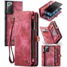For Samsung Galaxy Note20 CaseMe-008 Detachable Multifunctional Horizontal Flip Leather Case with Card Slot & Holder & Zipper Wallet & Photo Frame(Red) - 1