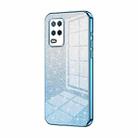 For Realme 8 5G Gradient Glitter Powder Electroplated Phone Case(Blue) - 1