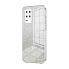 For Realme 8 5G Gradient Glitter Powder Electroplated Phone Case(Transparent) - 1