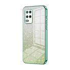 For Realme 8 5G Gradient Glitter Powder Electroplated Phone Case(Green) - 1