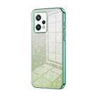 For Realme 9 Pro / Q5 Gradient Glitter Powder Electroplated Phone Case(Green) - 1