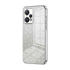 For Realme 9 Pro+ / Narzo 50 Pro Gradient Glitter Powder Electroplated Phone Case(Silver) - 1