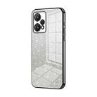For Realme 9 Pro+ / Narzo 50 Pro Gradient Glitter Powder Electroplated Phone Case(Black) - 1