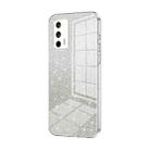 For Realme GT 5G / Q3 Pro 5G Gradient Glitter Powder Electroplated Phone Case(Transparent) - 1