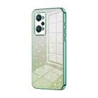 For Realme GT Neo2 / GT2 Gradient Glitter Powder Electroplated Phone Case(Green) - 1