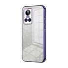 For Realme GT Neo 3 Gradient Glitter Powder Electroplated Phone Case(Purple) - 1