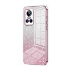 For Realme GT Neo 3 Gradient Glitter Powder Electroplated Phone Case(Pink) - 1