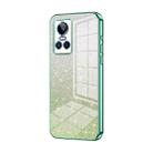 For Realme GT Neo 3 Gradient Glitter Powder Electroplated Phone Case(Green) - 1