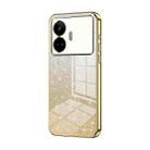 For Realme GT Neo 5 SE Gradient Glitter Powder Electroplated Phone Case(Gold) - 1