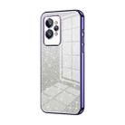 For Realme GT2 Pro Gradient Glitter Powder Electroplated Phone Case(Purple) - 1