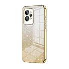 For Realme GT2 Pro Gradient Glitter Powder Electroplated Phone Case(Gold) - 1