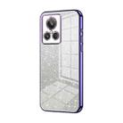 For Realme GT2 Explorer Master Gradient Glitter Powder Electroplated Phone Case(Purple) - 1