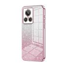 For Realme GT2 Explorer Master Gradient Glitter Powder Electroplated Phone Case(Pink) - 1