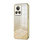 For Realme GT2 Explorer Master Gradient Glitter Powder Electroplated Phone Case(Gold) - 1