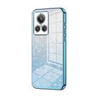 For Realme GT2 Explorer Master Gradient Glitter Powder Electroplated Phone Case(Blue) - 1