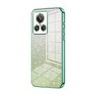 For Realme GT2 Explorer Master Gradient Glitter Powder Electroplated Phone Case(Green) - 1