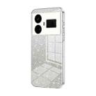 For Realme GT5 Gradient Glitter Powder Electroplated Phone Case(Transparent) - 1