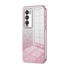 For Realme GT Explorer Master Gradient Glitter Powder Electroplated Phone Case(Pink) - 1