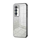For Realme GT Explorer Master Gradient Glitter Powder Electroplated Phone Case(Black) - 1