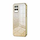 For Realme V11 / V11s 5G Gradient Glitter Powder Electroplated Phone Case(Gold) - 1