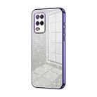 For Realme V13 5G / Q3i 5G Gradient Glitter Powder Electroplated Phone Case(Purple) - 1