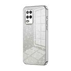 For Realme V13 5G / Q3i 5G Gradient Glitter Powder Electroplated Phone Case(Silver) - 1