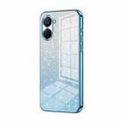 For Realme V20 Gradient Glitter Powder Electroplated Phone Case(Blue) - 1