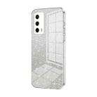 For Realme X7 Pro Ultra Gradient Glitter Powder Electroplated Phone Case(Transparent) - 1