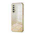 For Realme X50 / X50m 5G Gradient Glitter Powder Electroplated Phone Case(Gold) - 1