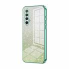 For Realme X50 / X50m 5G Gradient Glitter Powder Electroplated Phone Case(Green) - 1